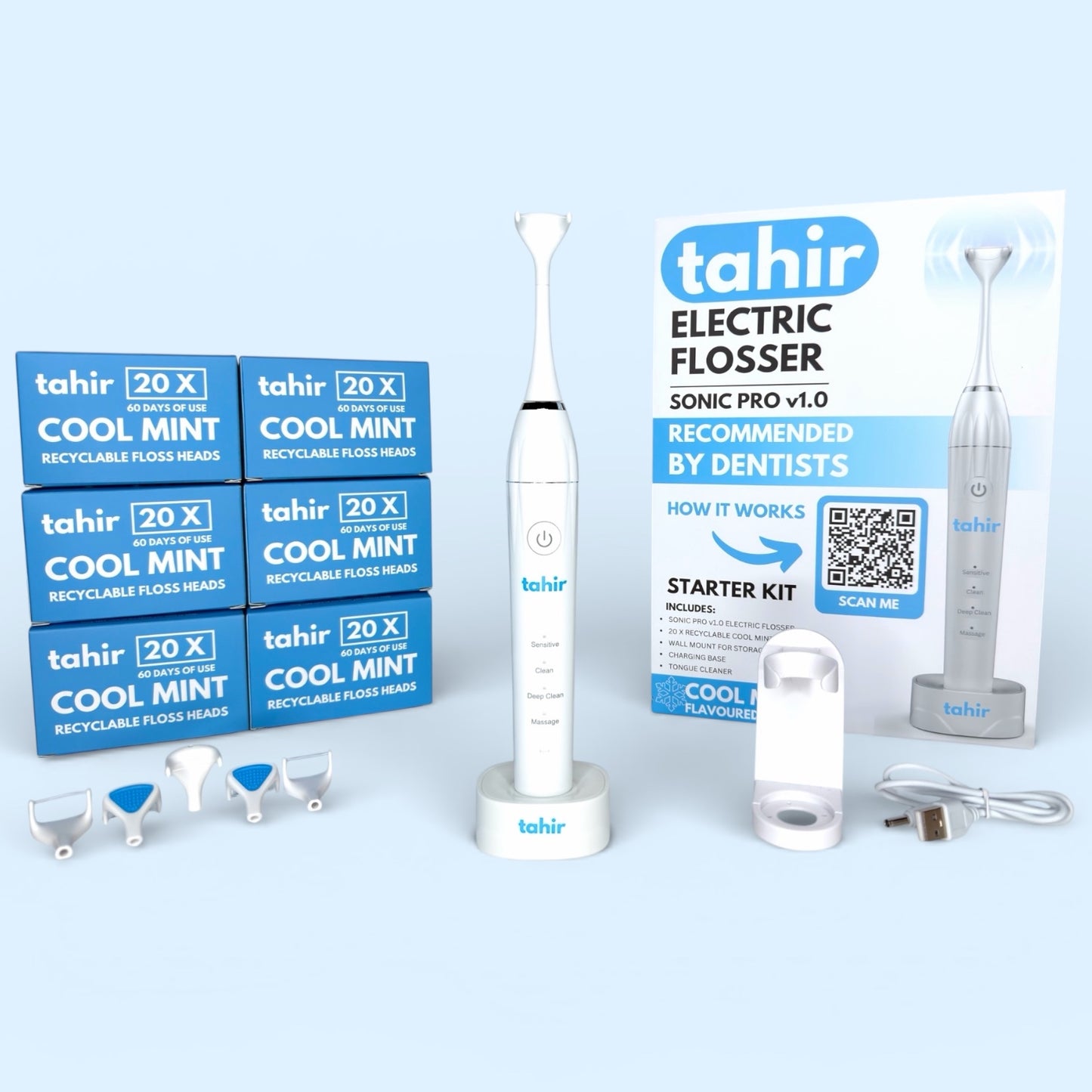 Tahir Electric Flosser + Free 12 Month Refills