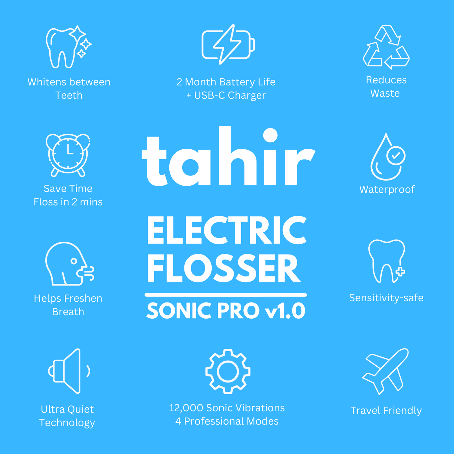 Tahir Electric Flosser Starter Kit - Sonic Pro v1.0