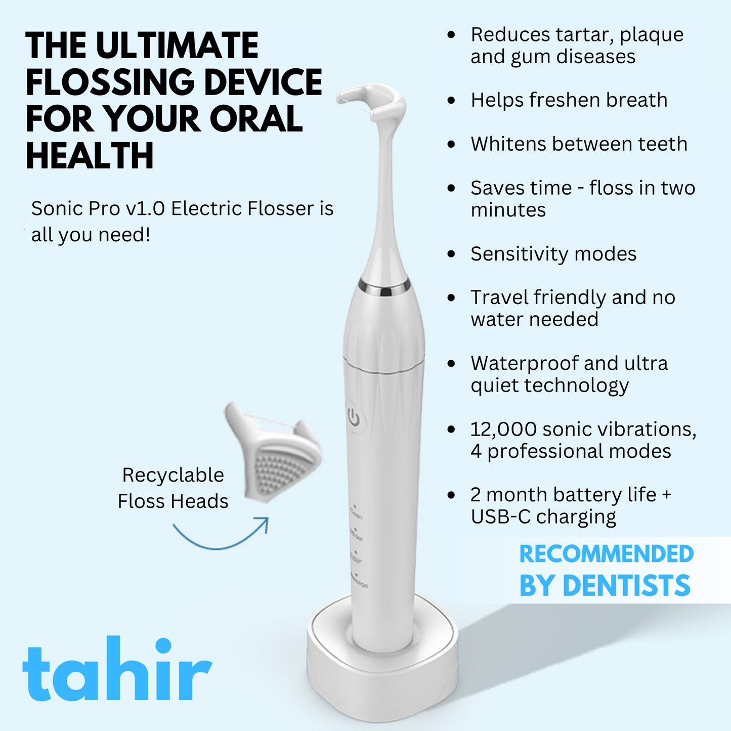 Tahir Electric Flosser Starter Kit - Sonic Pro v1.0
